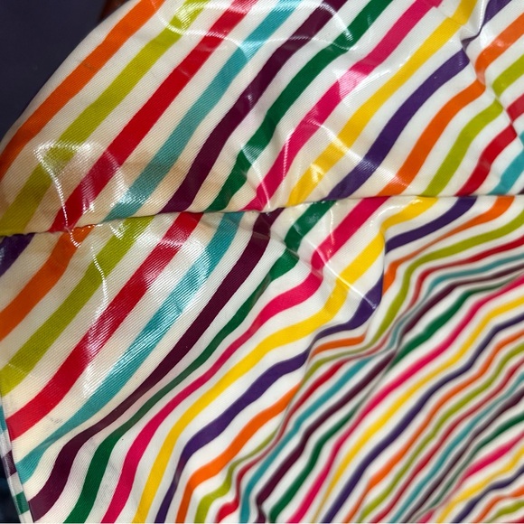 Kate Spade Multicolor Diagonal Stripe Diaper Bag with Black Handles - Picture 14 of 15